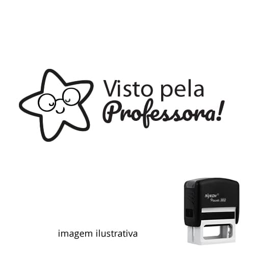 CARIMBO PEDAGÓGICO – VISTO PELA PROFESSORA 1,4cm x 3,8cm