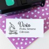 CARIMBO PARA PROFESSOR DE CIÊNCIAS  – VISTO COMMICROSCÓPIO- NOME PERSONALIZADO 1,8cm x 4,7cm