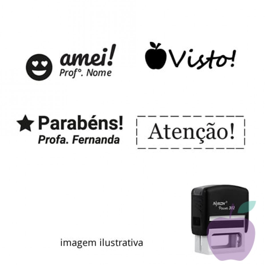 Kit Com 10 Carimbos Para Professores Personalizados