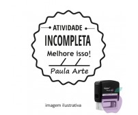  CARIMBO AUTOMÁTICO PARA PROFESSOR – VISTO "ATIVIDADE INCOMPLETA" 3cm x 3cm